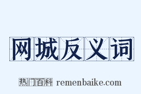 网城反义词是什么意思的图片